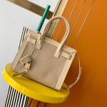原單YSL聖羅蘭包包 sac de jour牛皮+啞麻布手挽袋 風琴包26cm