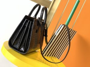 高仿YSL聖羅蘭包包 sac de jour鱷魚壓紋光面皮革NANO手袋 小型黑色
