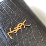 専櫃複刻YSL聖羅蘭包包 kate正反兩用麂皮&鱷魚紋牛皮手袋22cm