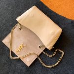 専櫃複刻YSL聖羅蘭包包 kate正反兩用麂皮&平紋牛皮手袋22cm 杏色
