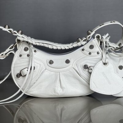 専櫃1比1 balenciaga巴黎世家 LE CAGOLE加小號單肩包 油蠟白