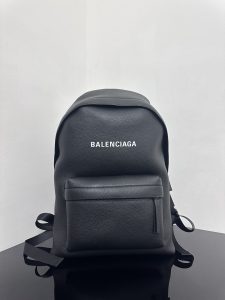 一比一原單BALENCIAGA巴黎世家包包 Everyday黑色柔滑雙層牛皮革雙肩包 大號