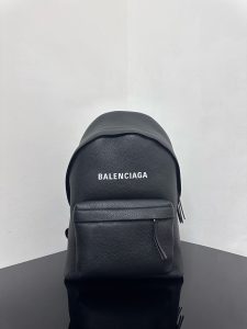 一比一原單BALENCIAGA巴黎世家包包 Everyday黑色柔滑雙層牛皮革雙肩包 小號
