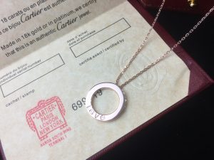 地亞高仿love圓環項鏈一比一原版定制 18K