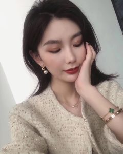 頂級A貨卡地亞經典love滿磚大餅雙環項鏈