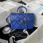 CHANEL頂級原單讓人眼前一亮女裝手提包藍色真皮