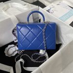 CHANEL頂級原單讓人眼前一亮女裝手提包藍色真皮