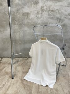 情侶款高仿香奈兒刺繡logoPolo衫短袖T恤