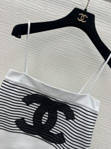 一比一復刻奢侈品香奈兒春夏新品雙C網紗logo短袖T恤 吊帶女款 情感感激感滿滿