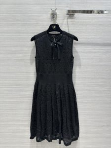 CHANEL香奈兒高仿連衣裙 黑色真絲材質 值得擁有