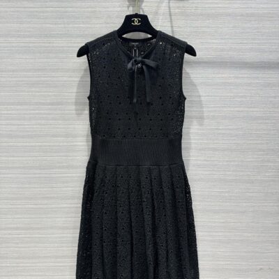 CHANEL香奈兒高仿連衣裙 黑色真絲材質 值得擁有