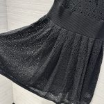 CHANEL香奈兒高仿連衣裙 黑色真絲材質 值得擁有