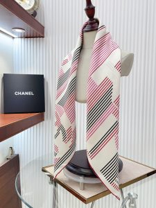 100%真絲材質頂級CHANEL奢侈品高仿香奈兒圍巾絲綢觸感圍巾 中號 方形 緞面頭巾