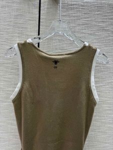 頂級原單迪奧DIOR高品質假兩件針織背心女款無袖T恤