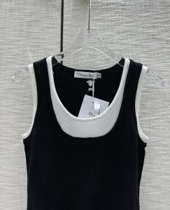 原單DIOR高端品質專櫃同步女款春夏背心無袖T恤