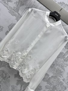 頂級原單DIOR高仿水溶透視襯衣女款絲材質