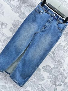 頂級原單DIOR迪奧女款牛仔開產裙子長裙 半身裙