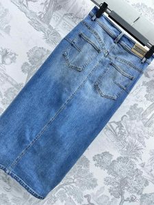 頂級原單DIOR迪奧女款牛仔開產裙子長裙 半身裙