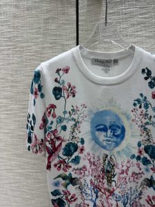 頂級原單復刻DIOR太陽係列針織短袖T恤女款A989B400C