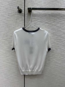 頂級原單DIOR女款撞色圓領短袖T恤 A989B290C