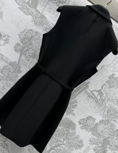 頂級原單DIOR迪奧女裝衣服無袖馬甲裙 黑色