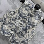 DIOR迪奧高仿太陽花盤扣馬甲無袖背心女款