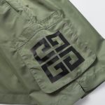 原單高仿紀梵希男士運動休閒短褲 軍綠色
