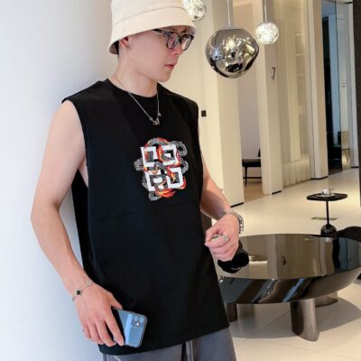 頂級原單男裝衣服紀梵希無袖背心T恤