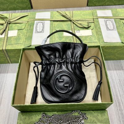 Blondie系列原單Gucci古馳女士真皮包包水桶包
