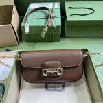 Gucci Horsebit 1955系列高仿肩背包單肩包女士真皮斜挎包