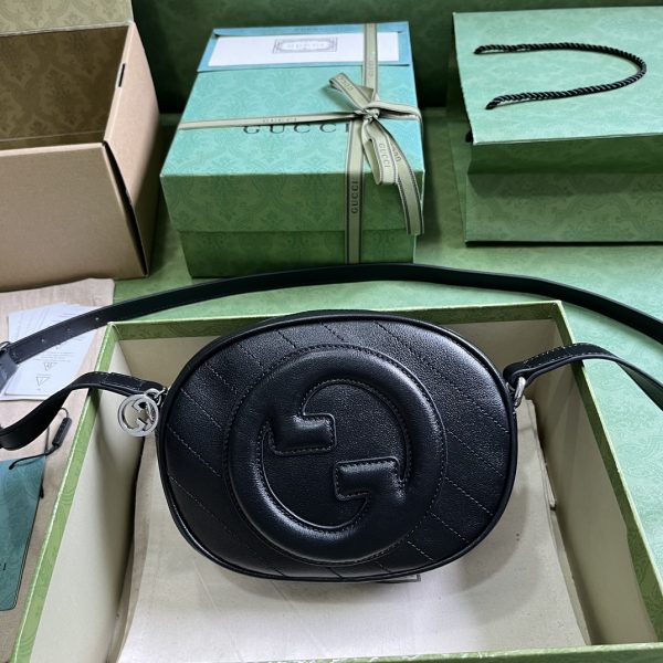 高仿Gucci Blondie系列意大利原廠古馳黑色肩背包