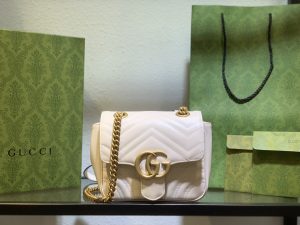 Marmont新款Gucci古馳A貨包包真皮女款斜挎包