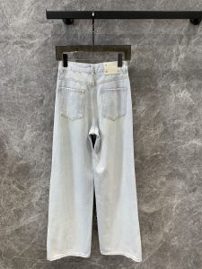 頂級原單路易威登LV春夏新品 logo撞色刺繡牛仔褲復古洗水 女款 直筒寬鬆牛仔褲