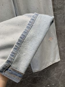頂級原單路易威登LV春夏新品 logo撞色刺繡牛仔褲復古洗水 女款 直筒寬鬆牛仔褲