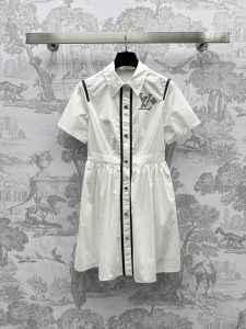 最高版本頂級原單LV重工唐磚襯衣連衣裙 女款奢侈品衣服
