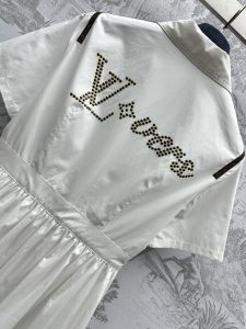 最高版本頂級原單LV重工唐磚襯衣連衣裙 女款奢侈品衣服