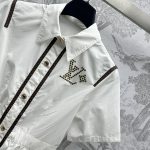 最高版本頂級原單LV重工唐磚襯衣連衣裙 女款奢侈品衣服