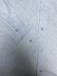 頂級高仿路易威登棉質提花LVComposition 圖案襯衣