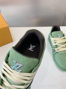 顶级A货路易威登LV情侣休闲鞋 绿色