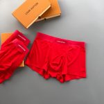 頂級原單高仿高品質路易威登時尚內褲 紅色