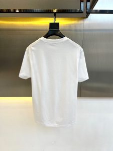 2024春夏新品logo刺繡圓領短袖T恤衫 一比一復刻 純棉蒙口高仿衣服