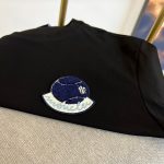 頂級高仿蒙口春夏男士立體logo刺繡圓領短袖T恤衫