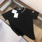 頂級A貨蒙口2024新品高棉度純棉專櫃同步純棉短袖圓領T恤