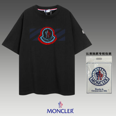 頂級原單復刻 蒙口刺繡logo高品質男裝圓領短袖T恤 男女同款