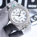 全新字面 單排大鑲鑽圈口 Rolex精品高仿男裝腕錶手錶