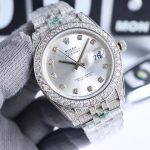 全新字面 單排大鑲鑽圈口 Rolex精品高仿男裝腕錶手錶