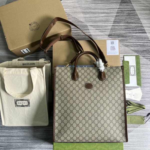 專櫃綠色包裝一比一復刻Gucci古琦托特包單肩包
