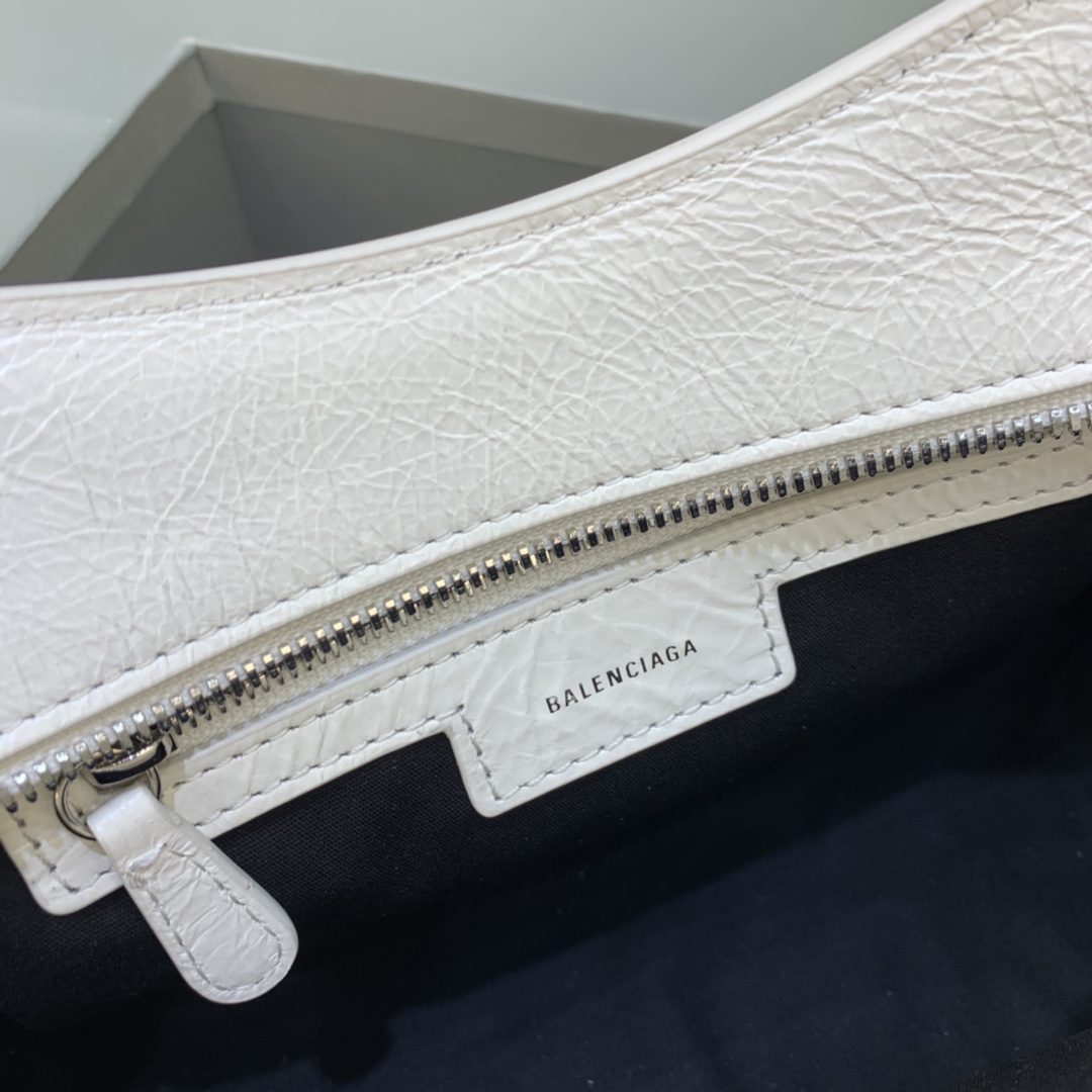 1比1原單BALENCIAGA巴黎世家包包 Neo cagole機車包 油蠟白銀扣