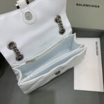 原單奢侈品BALENCIAGA巴黎世家包包 crush最香沙漏鏈條包 小號白色