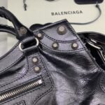 複刻高仿BALENCIAGA巴黎世家包包 Neo cagole機車包 黑色銀扣